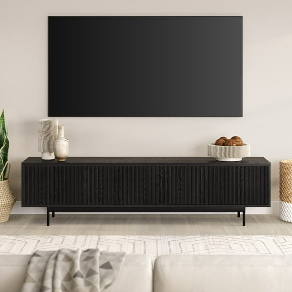Whitman Rectangular TV Stand for TV's up to 85" in Black Grain