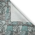 thumbnail image 3 of Ambesonne Philodendron Kitchen Curtains, Seafoam Tropic Leaves, 55"x45", Seafoam and Grey, 3 of 3
