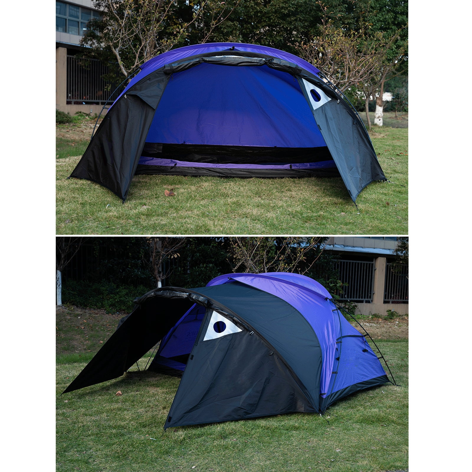 Camping Tent Extended Front for Mountaineering Backpacking Tent Travel Watertight Light Weight Awning Family Camp Tent