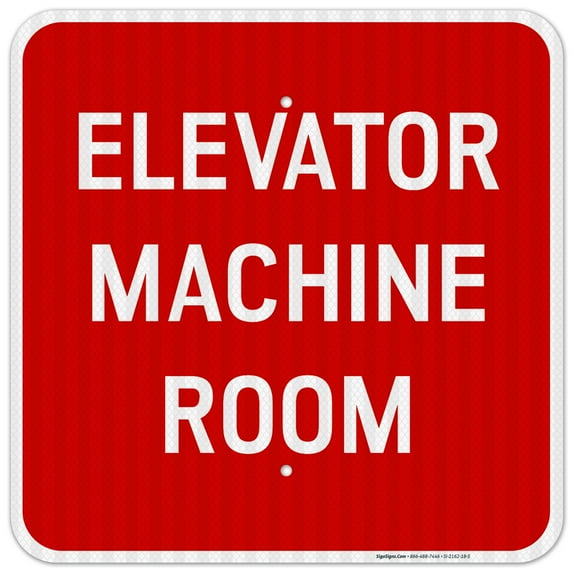 Elevator Machine Room Sign,