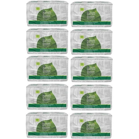 Seventh Generation, White Lunch Napkin 1-ply ZnWOiQJ, 10Pack (250 Count)