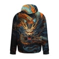thumbnail image 4 of ersvoioy Mens Hoodies Pullover Drop Shoulder Abstract Print Loose Fit Long Sleeve Sweatshirt Oversized Regular Fit Cotton Fall Top Multicolor M, 4 of 4