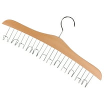 ULTNICE Multi Hook Hanger Natural Wood Color Space Saving Clothes Organizer 1 PCS