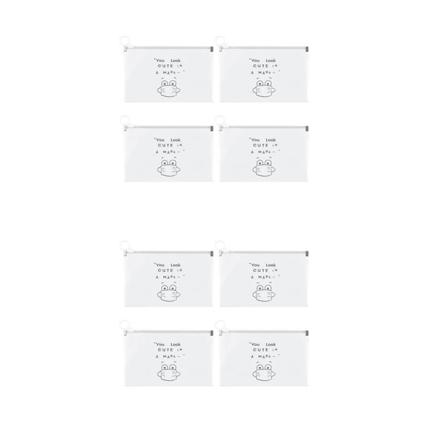 Soidarity Bolsa de cubierta de máscara de moda de 4 piezas, soporte portátil para mascarilla, caja de almacenamiento para mascarilla bucal, cajas para blanco 4 piezas 2piezas Soidarity CBP261112