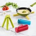 thumbnail image 3 of 3/pack Foldable Silicone Trivets, Folding Trivets, Non-slip Collapsible Cross Compact Design Expandable Silicone Pot Holder, 3 of 4