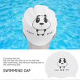 thumbnail image 2 of 2 Pcs Cartoon Silicone Swimming Caps Cute Universal Fit for Kids Women Manpanda Pattern, 2 of 4