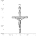 thumbnail image 3 of 14k White Gold Hollow Hollow Crucifix Charm Pendant, 3 of 7