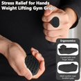 thumbnail image 2 of Gym Grips for Women and Men,Fingerless Workout Grips for Weight Lifting,Rubber Anti-Slip Pull Up Grips,Bodybuilding Gymnastics Palm Protection Hand Grips for Deadlifts,Crosstraining (Pair),Black, 2 of 6