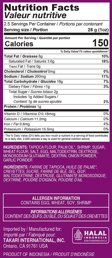 Takari Shrimp Chips - ORIGINAL (10 bags x70 g)