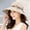 Beige, variant on Women Ladies Summer Wide Brim Foldable Sun Hat Anti-UV Beach Visor Caps Hats