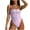 Purple, variant on One Piece Swimsuit Women High Cut Bathing Suit Slimming Ruched Swimwear Spaghetti Straps One-Piece Swimsuits (Brown S)
