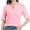 Pink, variant on Diufon Womens Plus Size Tees Summer Casual Solid Color Tops V Neck Short Sleeve Button T-Shirts