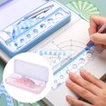 thumbnail image 4 of chiwanji 7x Mathematical Geometry Drawing Tool Student Statiry Rulers Gifts Pink, 4 of 8