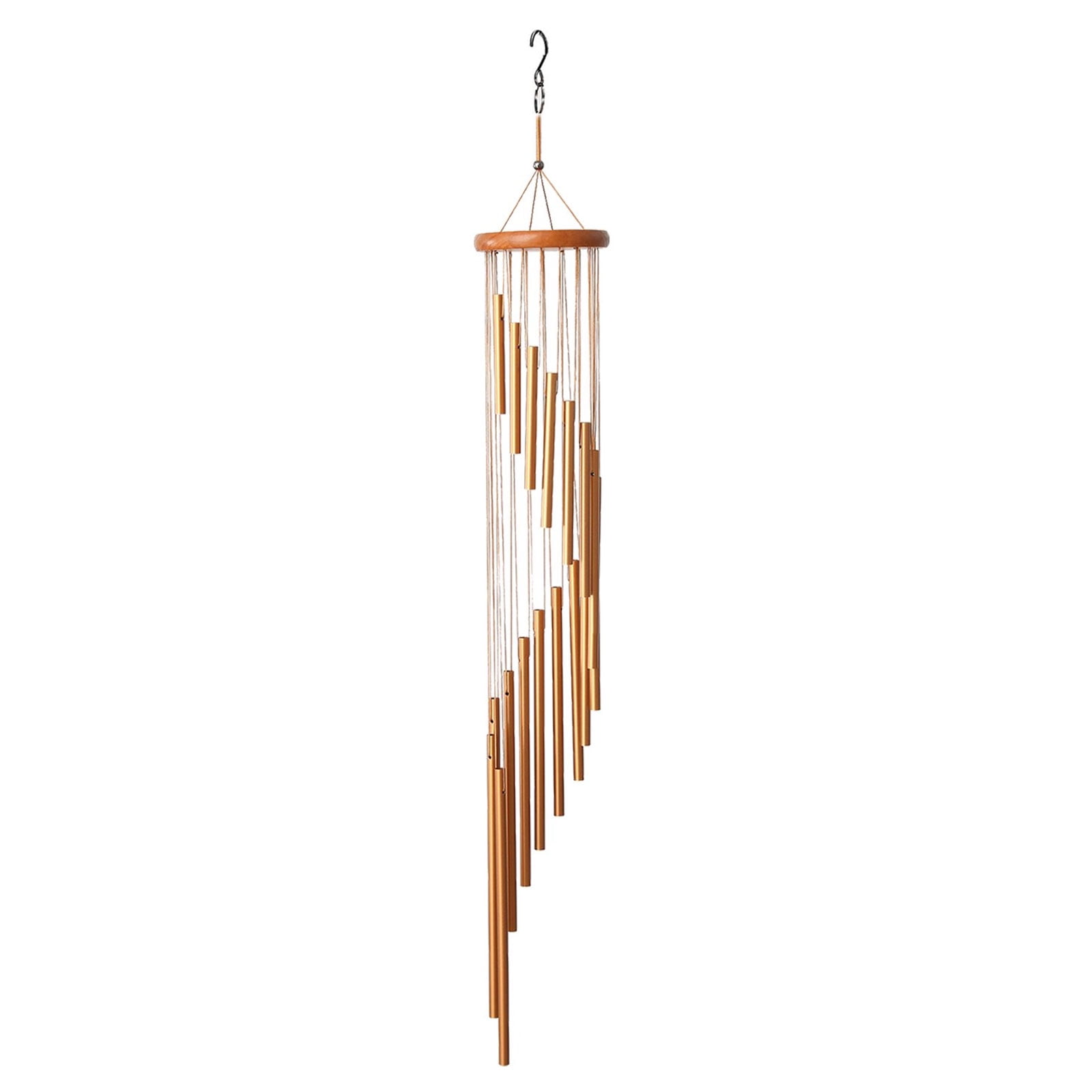 LARGE METAL & WOOD Silver or Copper WIND CHIME Balcony Patio Porch Tree Art Mom 