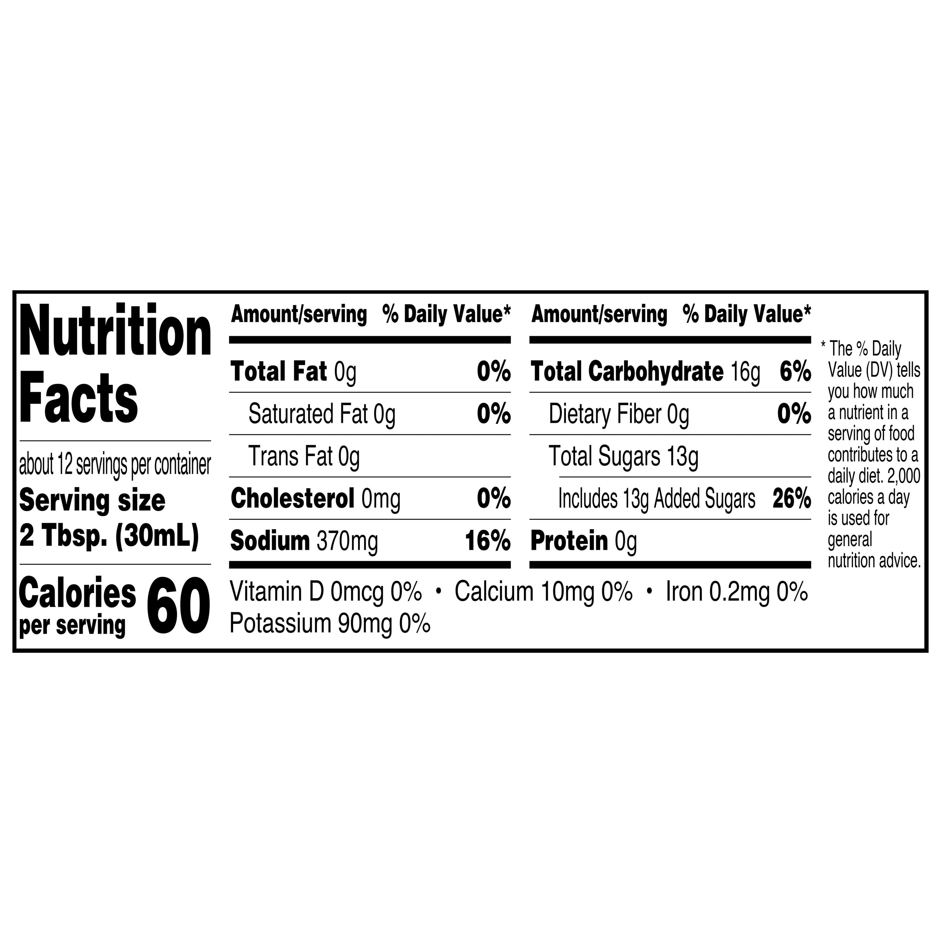 (6 pack) Great Value Honey BBQ Wing Sauce, 12 fl oz
