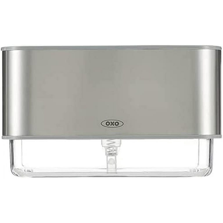 OXO Good Grips Stainless Steel Soap Dispensing Sponge Holder - Clear, One  Size 