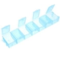 thumbnail image 3 of Pastillero portátil con compartimentos de plástico, organizador de pastillas, mini pastillero (azul), 3 of 8