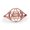 Rose Gold Silver, variant on Minimalist Star Of David & Tree Oxidized Ring 925 Sterling Silver Size 6
