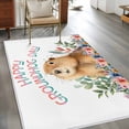 thumbnail image 2 of Happy Groundhog Day Area Rugs 4x6 ft Watercolor Cute Ground Rat Flower Leaf Farmhouse Washable Rug Non Slip Indoor Carpet Absorbent Floor Mat for Living Room Bedroom Dining Room, 2 of 9
