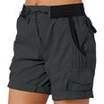 thumbnail image 4 of RYRJJ Women's Cargo Shorts Multi Pockets Casual Summer High Waisted Casual Shorts for Women Trendy Summer Outdoor Hiking Shorts(Dark Gray,XXL), 4 of 8