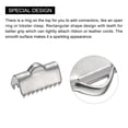 thumbnail image 5 of 30Pack Ribbon End Crimp Clamps, 13mm Smooth Stainless Steel Pinch Cord End Clasps, Silver Tone, 5 of 6