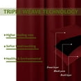 thumbnail image 3 of Back Tab/ Rod Pocket Blackout Curtains Thermal Insulated Solid 100% Polyster Curtains Panel, Window Drapes for Living Room, Bedroom & Window Hall (Set of 2 Panels, 42" W x 108" L) { Blood Red }, 3 of 6