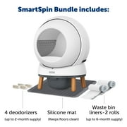 PetSafe ScoopFree SmartSpin Self-Cleaning Litter Box Bundle Advanced Odor Control App Controlled