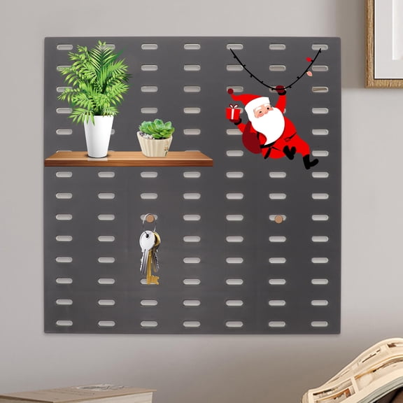 LEORX 1Pack Black Plastic Peg Board Display for Wall Mount Tool Storage 11x11in