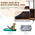 thumbnail image 4 of Ataucjin 2-in-1 Litter Box Enclosure with 4-Tier Shelves and Cat Scratching Post, Large Wood Cat Litter Box Furniture Hidden with Storage, Fit Most of Litter Box, 4 of 6