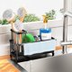thumbnail image 1 of Soporte de esponja Cisily para fregadero de cocina con toallero de acero inoxidable, 1 of 8