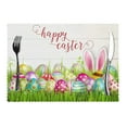 thumbnail image 1 of TRIEIY Easter Placemat Home Cartoon Rabbit Kitchen Insulated Anti-Scalding Linen Western Placemat Off Promotions!, 1 of 1
