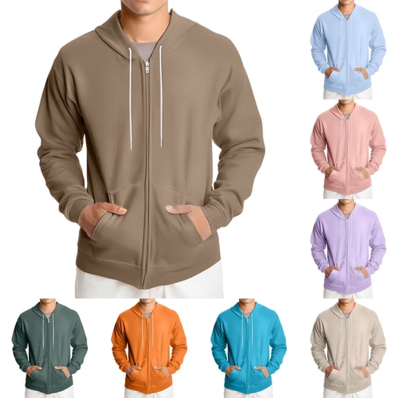 QHRMKOG Sweatshirt for Men Zip Up Long Sleeve Big and Tall Hoodie Winter Lightweight Fashion Cotton Drawstring Oversize Sweaters Casual with Pocket Jackets Sky Blue 3XL-Large