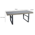 thumbnail image 5 of Foca 63 Inch Outdoor Rectangular Dining Table Adjustable Height Wicker - Saltoro Sherpi, 5 of 5