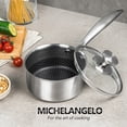 thumbnail image 3 of MICHELANGELO 3 Quart , Premium Triple Ply with Lid, Sauce Pot with Honeycomb Interior - 3QT, 3 of 8