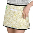 thumbnail image 2 of Men Women Aprons with Pockets Work Waist Apron Blue with Yellow Daisy Half Apron, 2 of 6