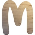 thumbnail image 1 of Wooden Letter M, Blank Craft Paintable 22'' Wall Hanging Wood Alphabet Letter, Shadow Beamer, 1 of 3