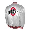 thumbnail image 3 of Men's Franchise Club White Ohio State Buckeyes Satin Full-Snap Jacket, 3 of 3
