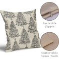 thumbnail image 4 of Grey Gary Christmas Pillow Covers 18x18 Set of 2 Xmas Tree Star Rustic Holiday Print Decorative Outdoor Pillowcases Farmhouse Vintage Winter Decorations Throw Cushion Case Decor for Couch Sofa Bed, 4 of 6