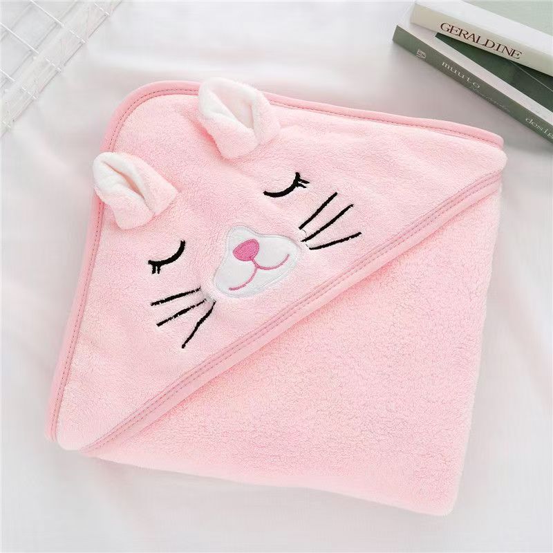 Hooded Towel - Bath Towel with Bear Ears for Newborn, Babie, Toddler, Infant - Absorbent Large Baby Towel - 31.5 x 31.5 Inch