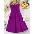 thumbnail image 5 of HAPPY BAY Women's Beach Summer Casual Smocked Mini Flowy Dress Tube Top Strapless Dresses for Women One Size Violet, Solid, 5 of 5
