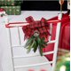 thumbnail image 1 of Christmas Forest Chair Back Flowers Red Bow Aisle Decoration Flowers Holiday Banquet Berry Needle Chair Tied Flowers, 1 of 6