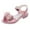 Pink, variant on Akiihool Boy Sandals Little Kid Toddler Girls Sandals Soft Flats Summer Baby Girl Shoes. (Gold,9-9.5 Years)