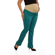 Angle View: Maternity Plus-Size Full Panel Colored Jeans