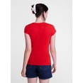 thumbnail image 3 of Scenario Women's and Women's Plus Tee with Short Cap Sleeves, Sizes XS-4X, 3 of 5