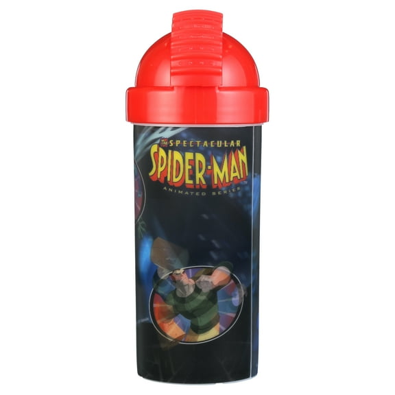 Spectacular Spiderman Lentincular Flip n Sip Tumbler Bottle