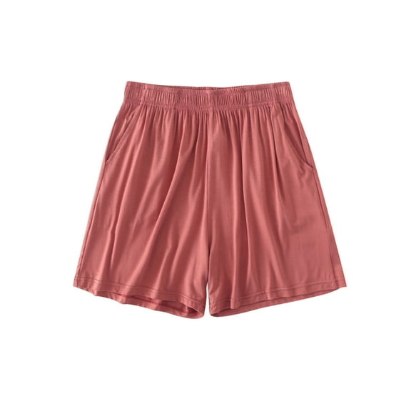 biudgviw Pajama Shorts for Women Ultra-Soft Modal Sleep Shorts Comfy Elastic High Waisted Loungewear Pj Bottoms