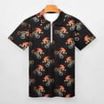 thumbnail image 3 of Cycling Watercolor On Black Men Zipper T-shirt Summer Casual Short Sleeve T-shirt Top, 3 of 7