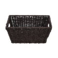 thumbnail image 6 of Homezone Espresso Handwoven Seagrass Basket, Rectangle, 6 of 14