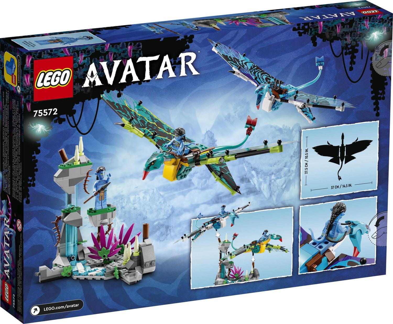LEGO Avatar Jake & Neytiri’s First Banshee Flight 75572 Toy Building Kit (572 Pieces), Includes 572 Pieces, Ages 9+