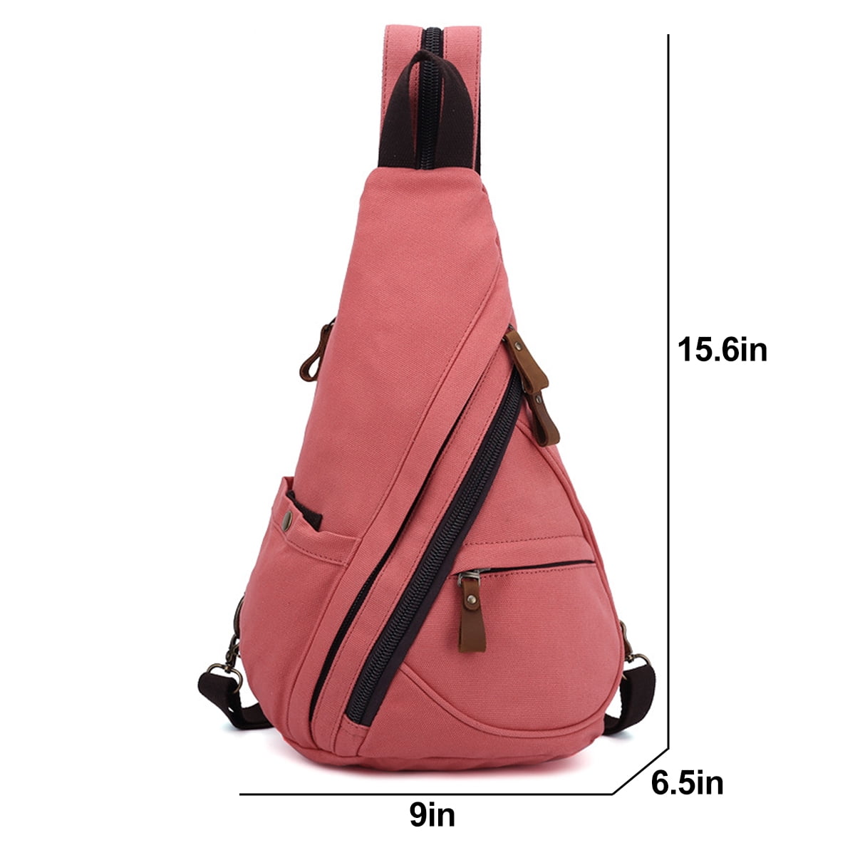 6242 Canvas Sling Bag RFID Protected Canvas Crossbody Backpack Canvas Sling Bag - Green Crossbody Travel Pack – Latin main image 3